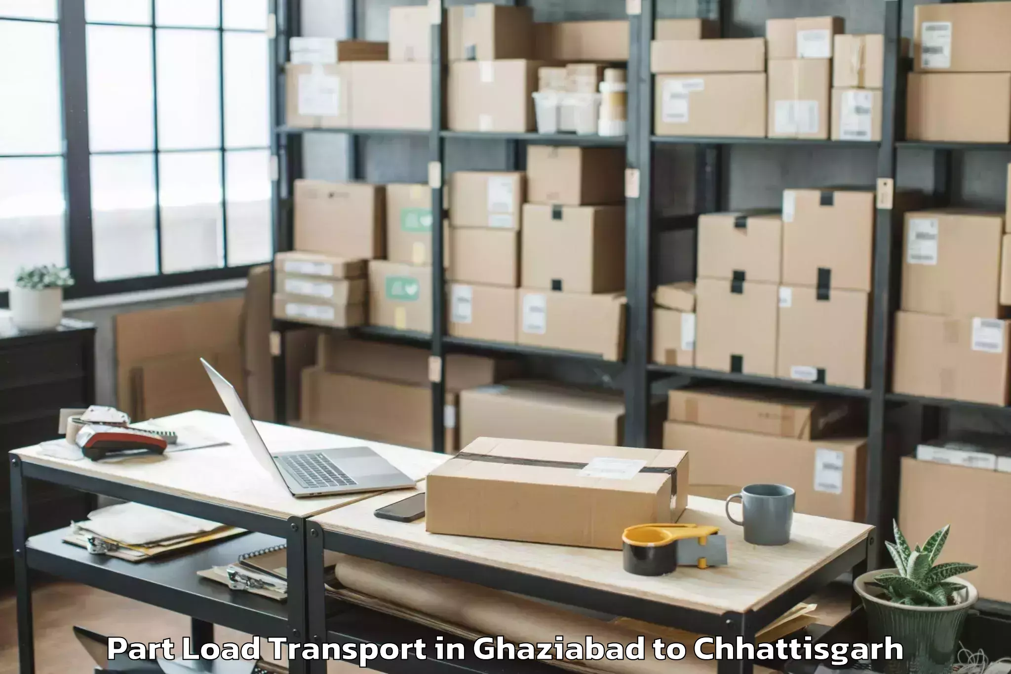 Reliable Ghaziabad to Bhopalpatnam Part Load Transport